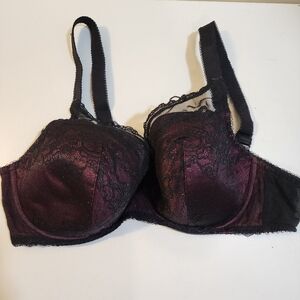 Gorgeous Burgundy lace Plus size bra size 40E